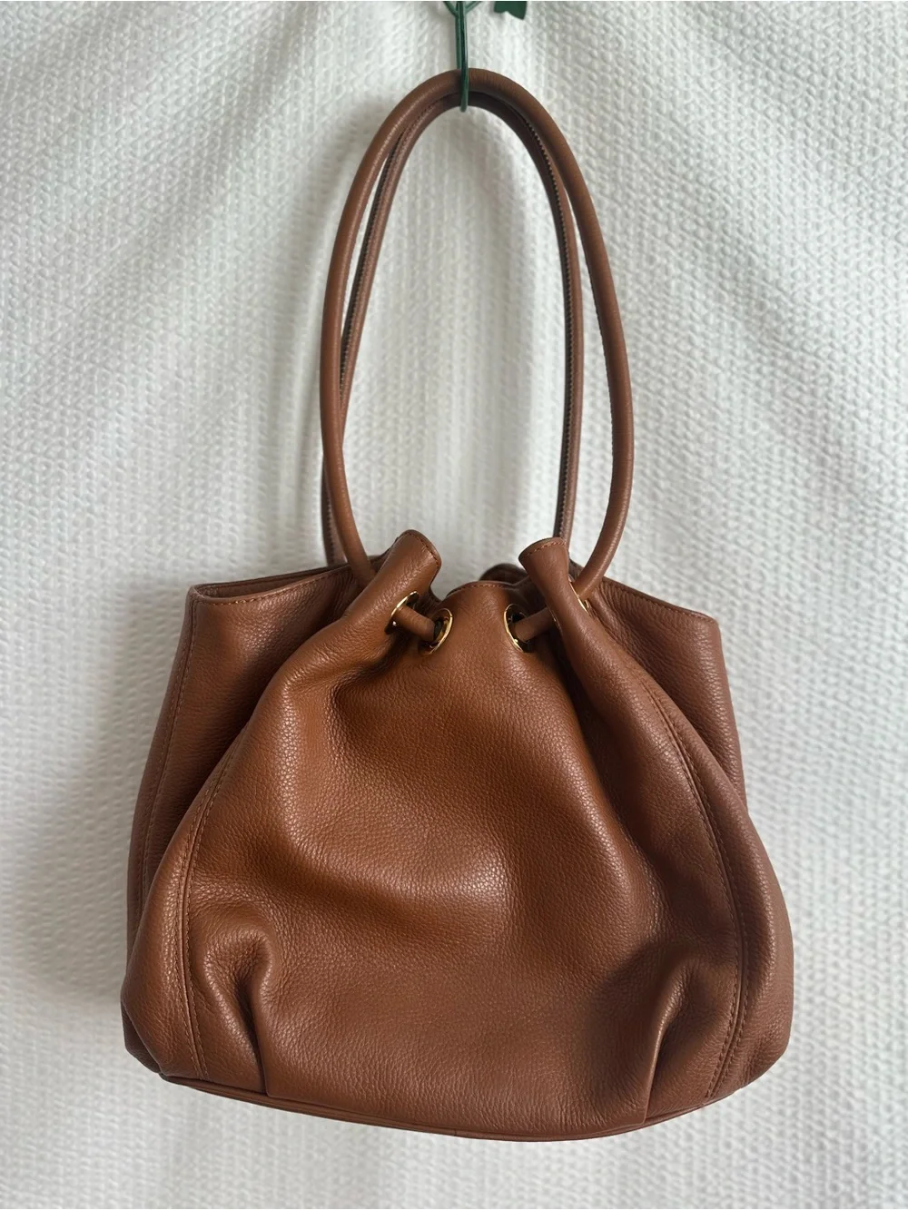 Michael Kors Astor Brown Pebbled Leather Shoulder Tote Bag - Picture 2 of 11